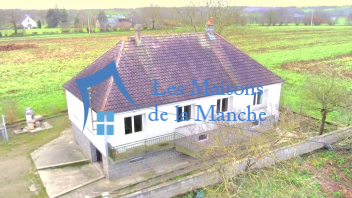 Maison sur sous-sol avec grand terrain arboré - située à Virey - à 5 min de Saint Hilaire du Harcouët