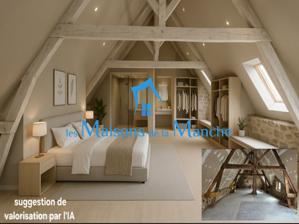 Grande maison de caractère aux multiples possibilités de 223 m² habitables (305m² exploitable) Située dans la belle commune de Chérencé-le-Roussel