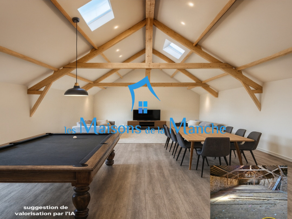 Maison 120m2 + bâtiment annexe 164m2 secteur Saint James (50240)