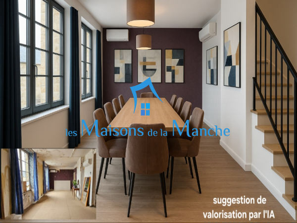 Grande maison de caractère aux multiples possibilités de 223 m² habitables (305m² exploitable) Située dans la belle commune de Chérencé-le-Roussel