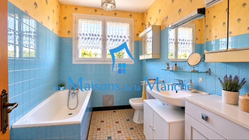 Maison avec 2 chambres sur sous-sol complet avec terrain de 1 187 m² et vue sur la campagne à Poilley