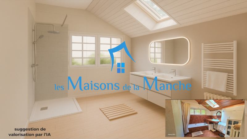 Jolie longère à rafraîchir à Montjoie-Saint-Martin, proche Saint-James