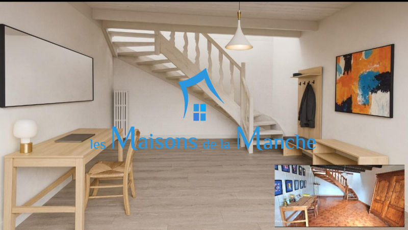 Jolie longère à rafraîchir à Montjoie-Saint-Martin, proche Saint-James