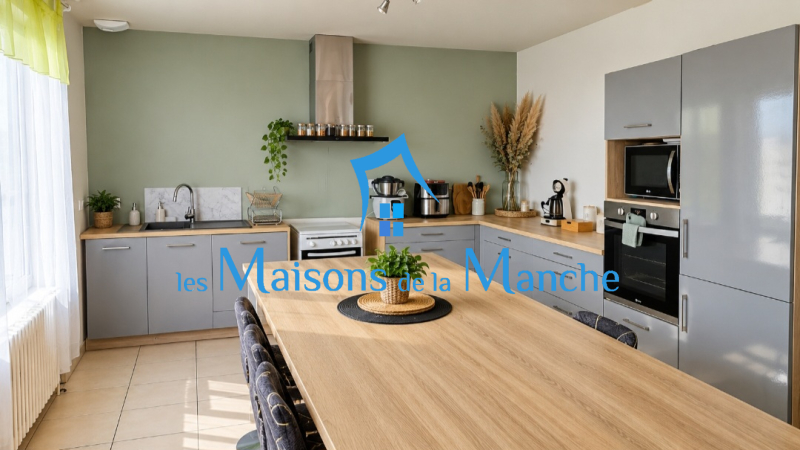 Maison familiale de 5 chambres sur sous-sol complet, à proximité de Pontorson et du Mont-Saint-Michel.