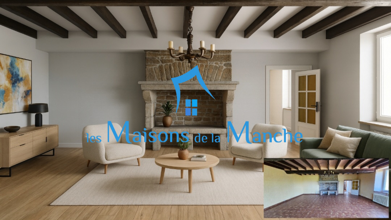 Maison 120m2 + bâtiment annexe 164m2 secteur Saint James (50240)