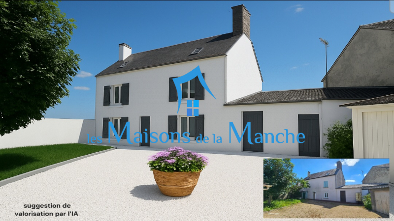 Grande maison de ville en pierre avec garages à St Hilaire du Harcouët