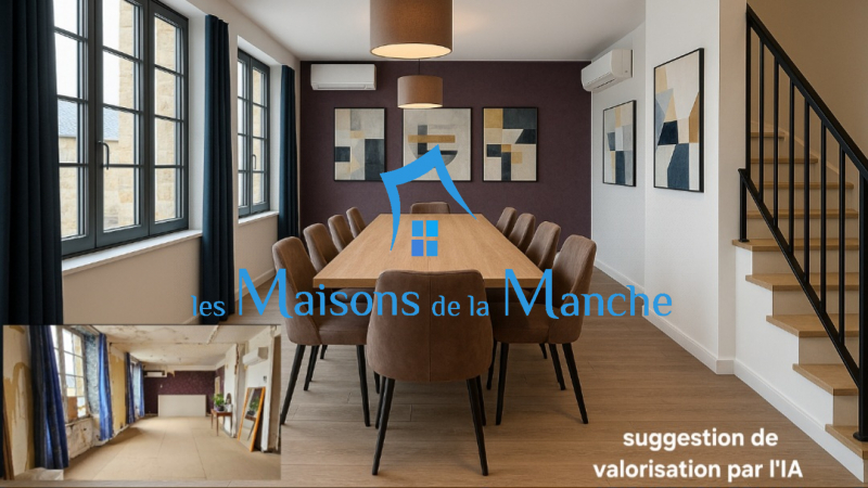 Grande maison de caractère aux multiples possibilités de 223 m² habitables (305m² exploitable) Située dans la belle commune de Chérencé-le-Roussel