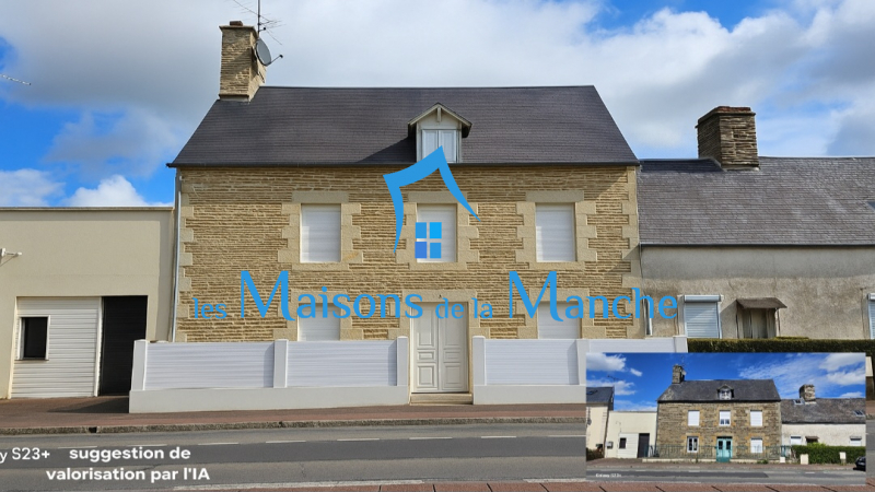 Grande maison de ville en pierre avec garages à St Hilaire du Harcouët