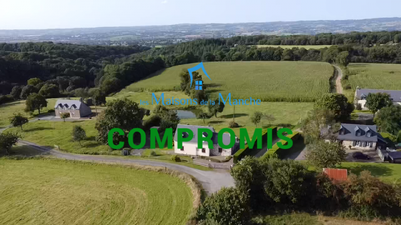 Jolie maison 6 pièces sur 1600m2 au calme et vue panoramique secteur Brécey