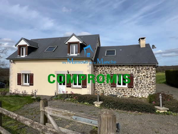 Jolie maison 6 pièces sur 1600m2 au calme et vue panoramique secteur Brécey